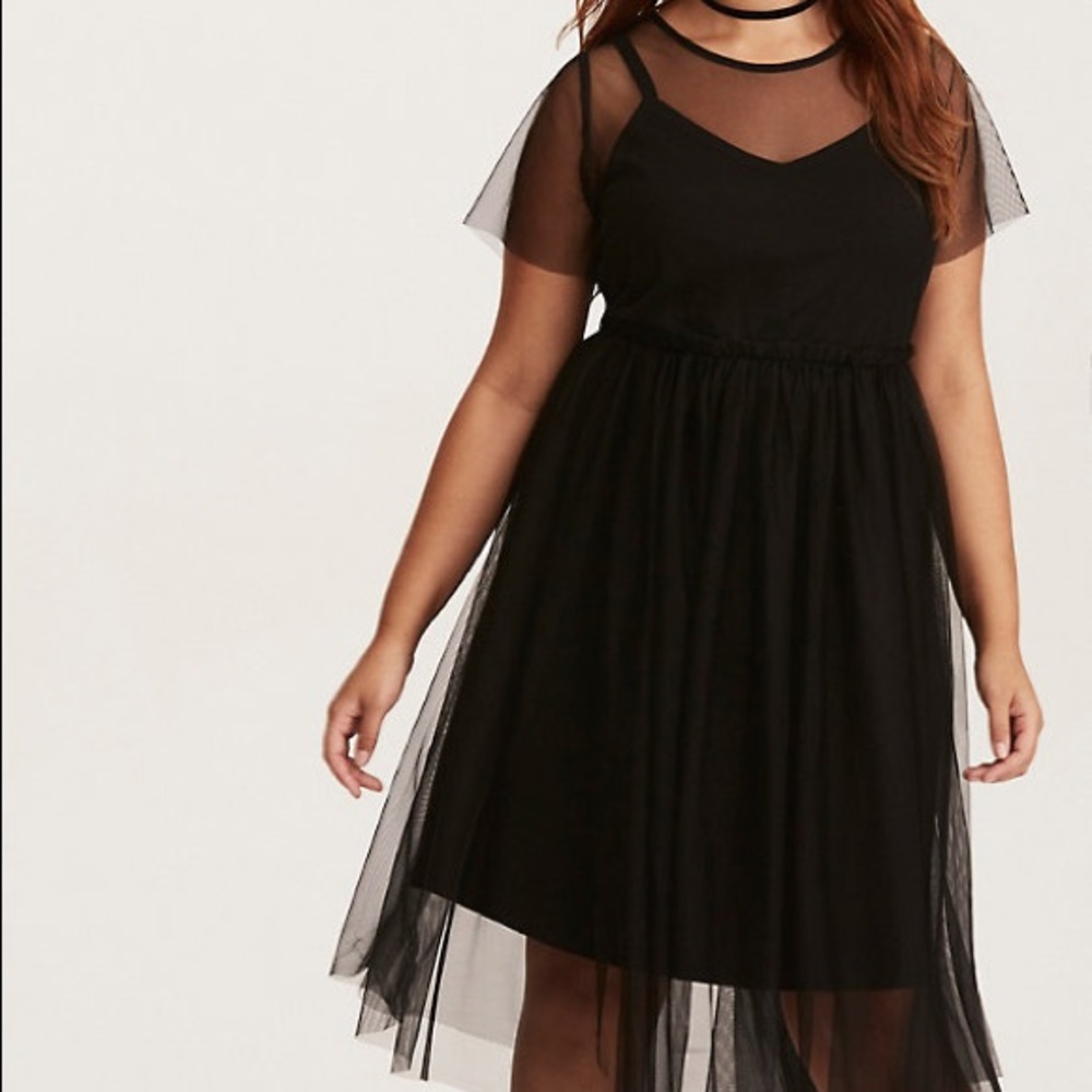 Torrid mesh skater dress